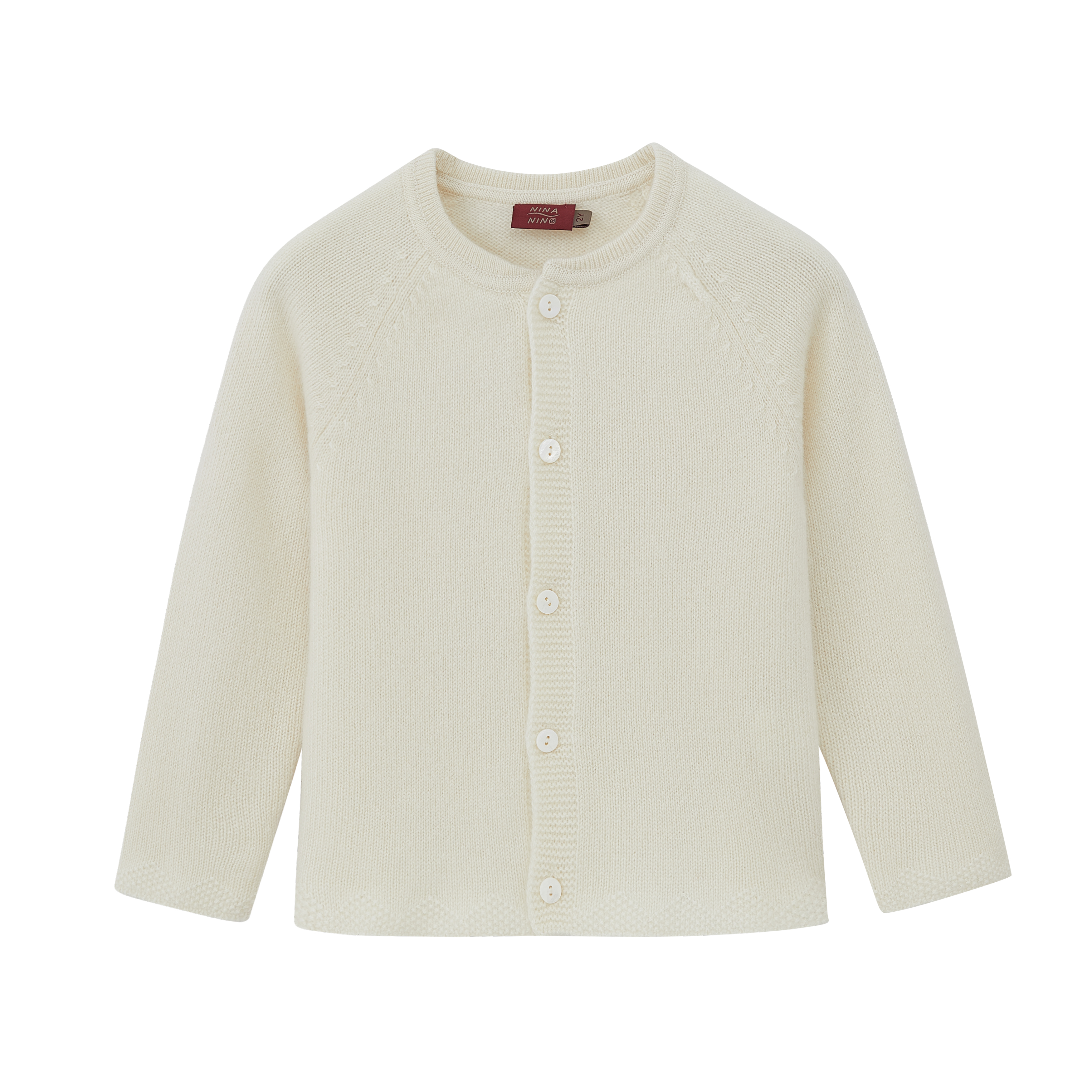 圆领花褶女童开衫