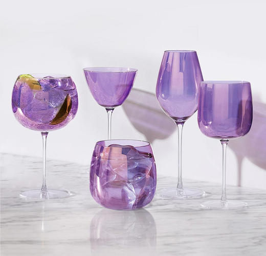 LSA Aurora系列Highball杯海波杯鸡尾酒杯紫色通透质感花瓶器皿 商品图0