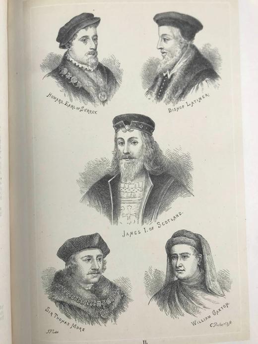 1884年 钱伯斯英国文学百科全书（全2卷） 12页版画肖像插图 真皮精装16开 商品图7