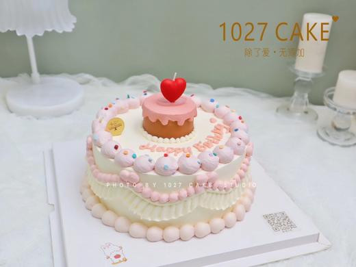 1027CAKE |  复古风 裱花蛋糕 花边 简约 商品图1