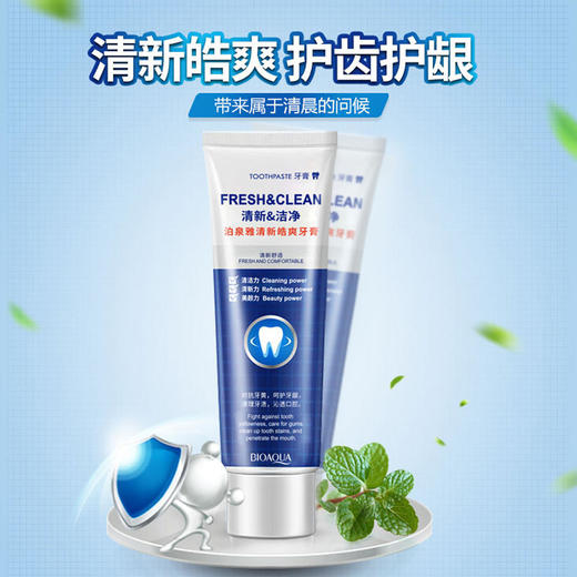 泊泉雅清新皓爽牙膏薄荷留兰香护牙龈牙膏口腔去牙渍清洁护理 商品图0
