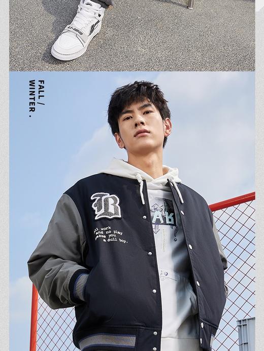 李宁外套 2022冬季新品反伍物极必反男子反光宽松短棉服AJMS053 商品图2