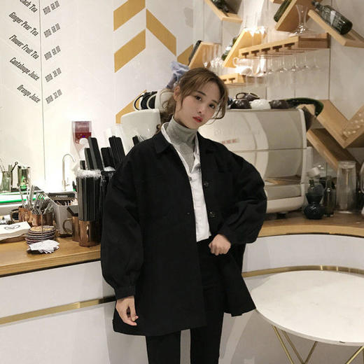 衬衫外套女韩版宽松学生春秋季新款原宿港风bf风衣oversize工装潮 商品图4