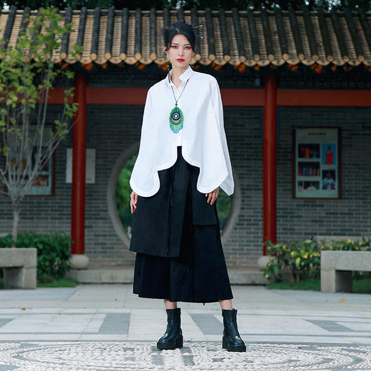 白云歌不规则下摆衬衫  | 杨丽萍老师同款 |现货加急发 商品图2