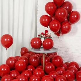 双层石榴红气球50个结婚气球婚房装饰红色双层加厚防爆浪漫喜庆婚庆宴请宝石榴红色庆典喜事布置