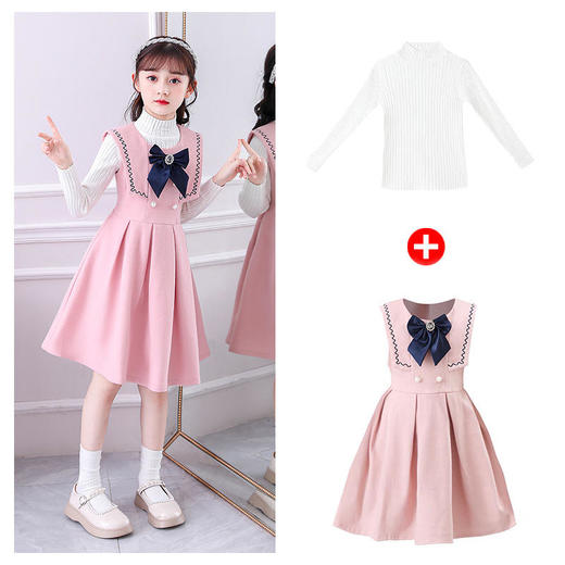 LMD88023 时尚洋气中长款加厚毛呢连衣裙 商品图5