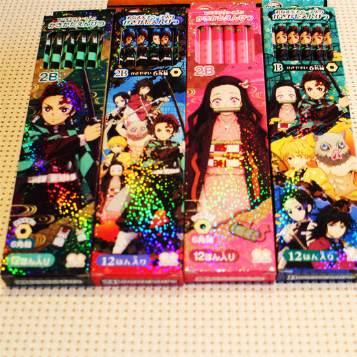 日本进口/鬼灭之刃限定款/学生铅笔/B/2B/原木笔杆 商品图1