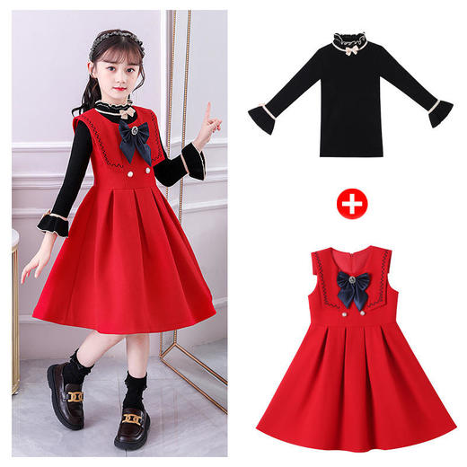 LMD88023 时尚洋气中长款加厚毛呢连衣裙 商品图8