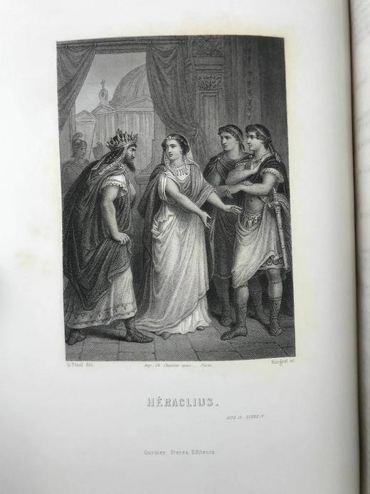 【法语】约19世纪后期 高乃依作品集 12幅版画插图 真皮脊精装16开 商品图10