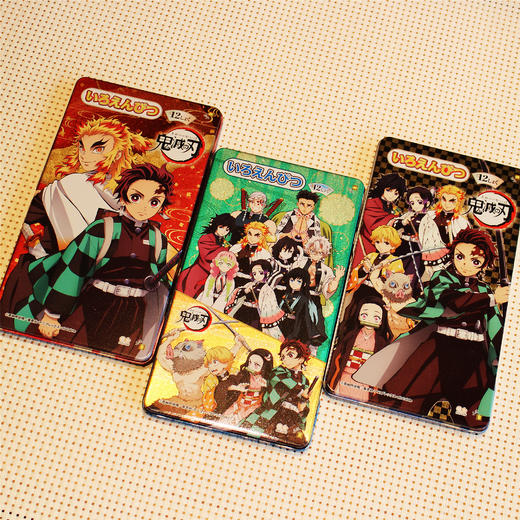 日本进口/鬼灭之刃限定款/12色彩色铅笔套装/原木笔杆/绘画涂色彩铅笔 商品图0