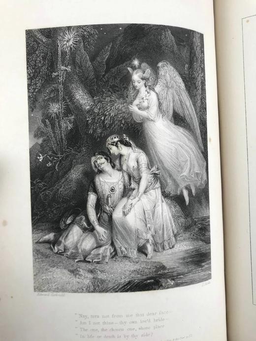 特装本！1846年 托马斯·摩尔《拉拉·露哈》 13幅版画插图 全真皮精装18开 商品图9