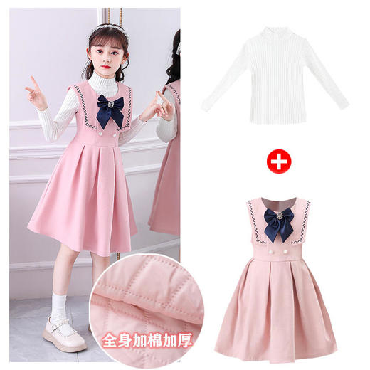 LMD88023 时尚洋气中长款加厚毛呢连衣裙 商品图7