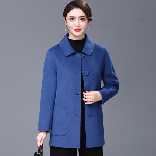 HXXA2065 双面羊绒大衣女短款2022年新款宽松双面呢妈妈秋冬新款羊毛呢外套 商品图0