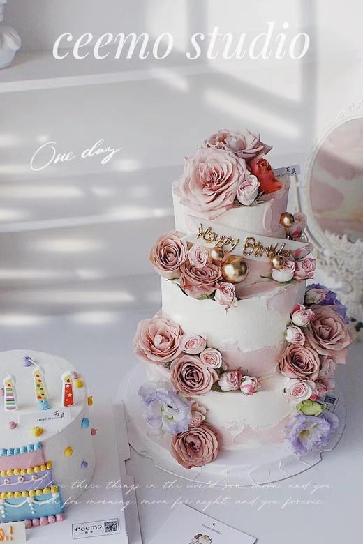 三层  鲜花蛋糕 商品图1