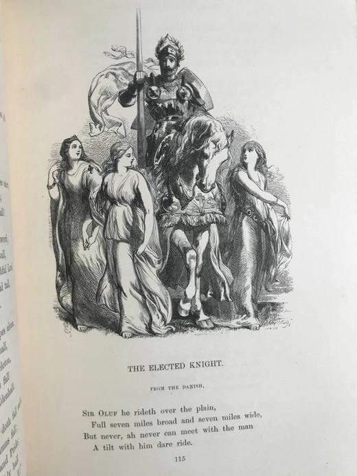 1856年 朗费罗诗集 吉尔伯特与丹泽尔兄弟百余幅版画插图 全真皮精装大32开 商品图10