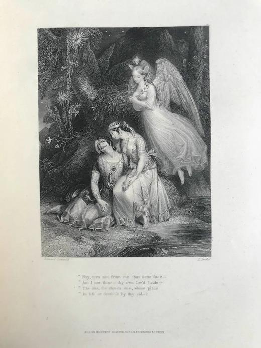 约19世纪后期 托马斯·摩尔《爱尔兰旋律》 数百幅版画插图 全真皮精装16开 商品图8