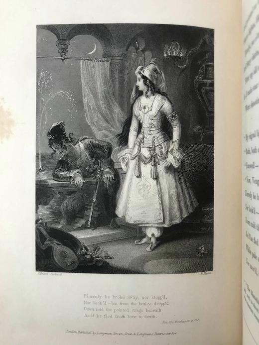 特装本！1846年 托马斯·摩尔《拉拉·露哈》 13幅版画插图 全真皮精装18开 商品图6