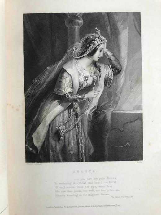 特装本！1846年 托马斯·摩尔《拉拉·露哈》 13幅版画插图 全真皮精装18开 商品图13