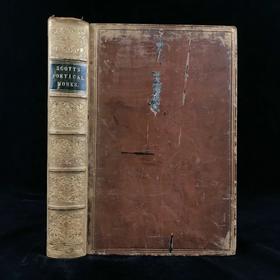 1851年 司各特诗集 全真皮精装16开