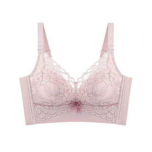 梦芭蒂内衣女小胸聚拢调整型文胸收副乳防下垂无钢圈胸罩松竹含韵 商品图1