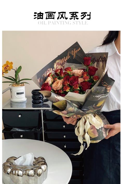 烫金油画风系列（防水木棉纸）10张 商品图2