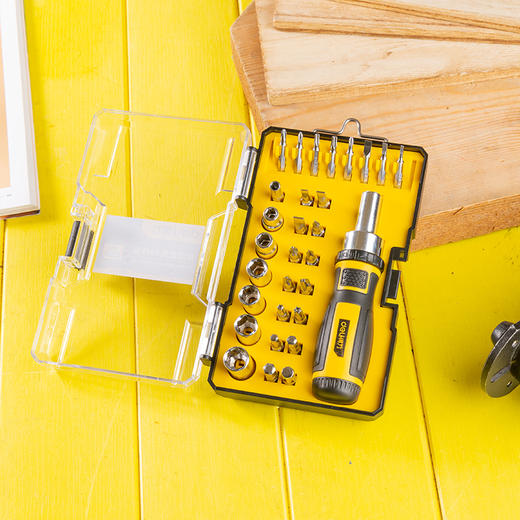 得力DL1130棘轮手柄精密螺丝刀(黄) 商品图3