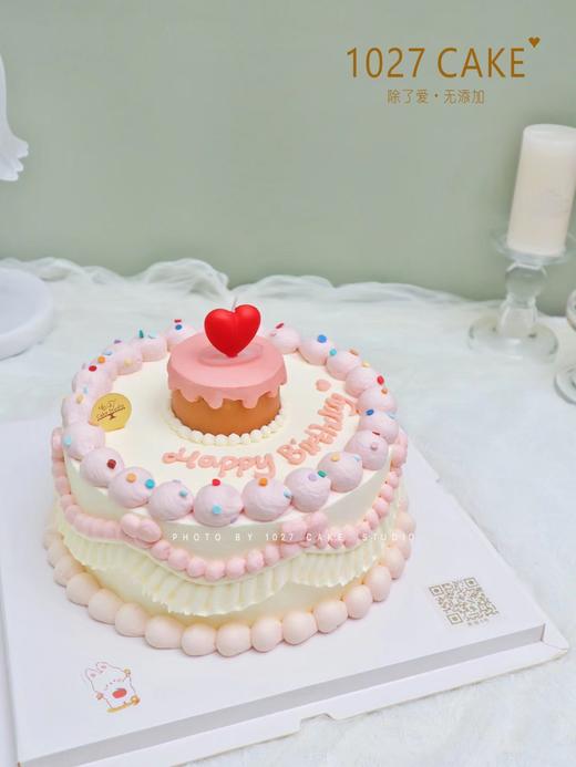 1027CAKE |  复古风 裱花蛋糕 花边 简约 商品图0