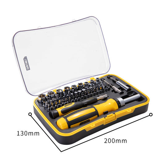 得力DL3565棘轮手柄精密螺丝刀(黄) 商品图1