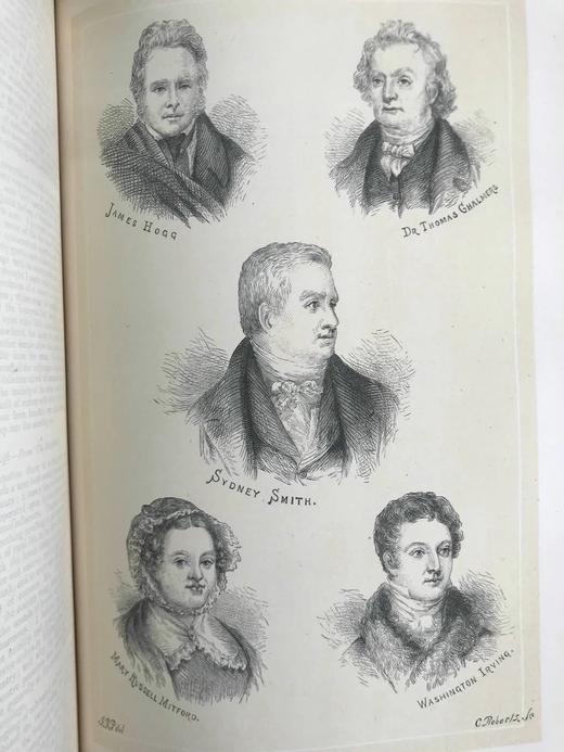 1884年 钱伯斯英国文学百科全书（全2卷） 12页版画肖像插图 真皮精装16开 商品图12