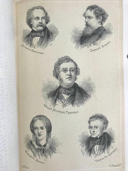 1884年 钱伯斯英国文学百科全书（全2卷） 12页版画肖像插图 真皮精装16开 商品图10