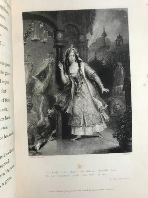 特装本！1846年 托马斯·摩尔《拉拉·露哈》 13幅版画插图 全真皮精装18开 商品图11