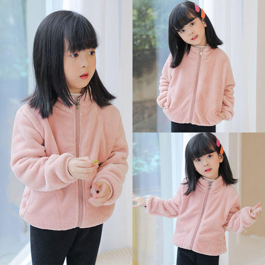 女童外套2020年秋季新款男童秋冬款摇粒绒加绒儿童装宝宝洋气秋装 商品图4