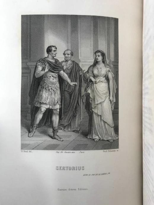 【法语】约19世纪后期 高乃依作品集 12幅版画插图 真皮脊精装16开 商品图12