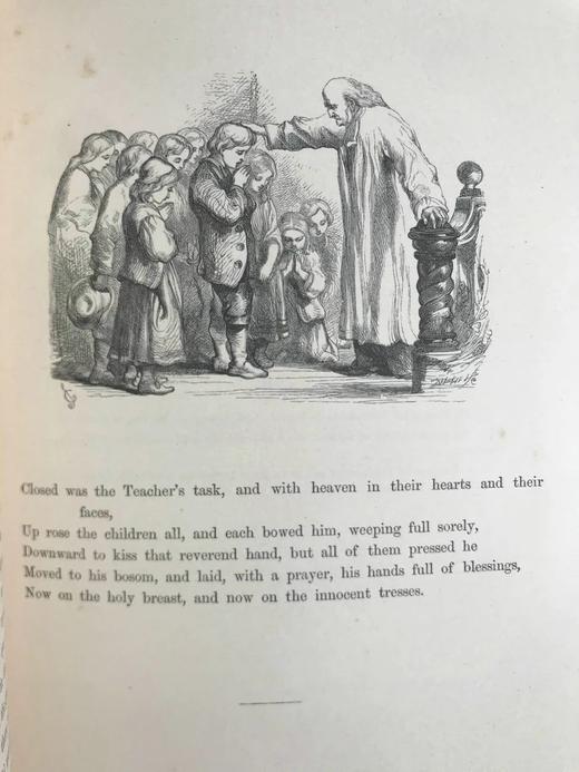 1856年 朗费罗诗集 吉尔伯特与丹泽尔兄弟百余幅版画插图 全真皮精装大32开 商品图6