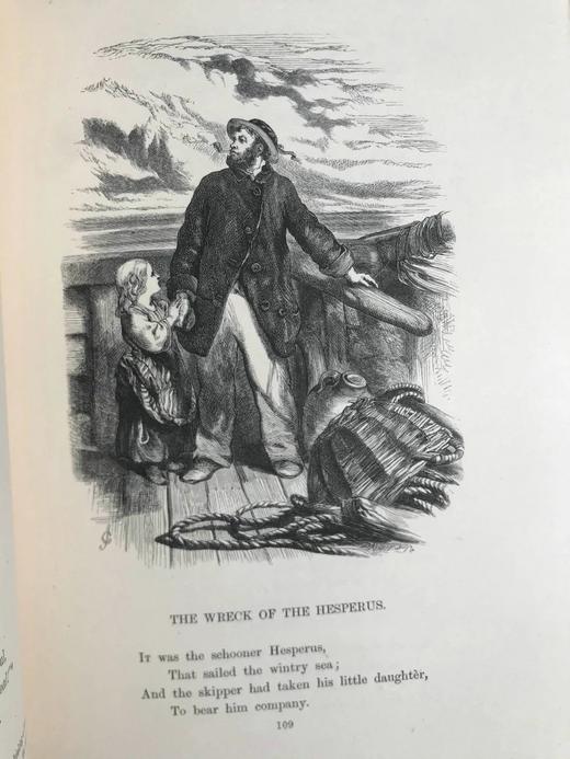 1856年 朗费罗诗集 吉尔伯特与丹泽尔兄弟百余幅版画插图 全真皮精装大32开 商品图11
