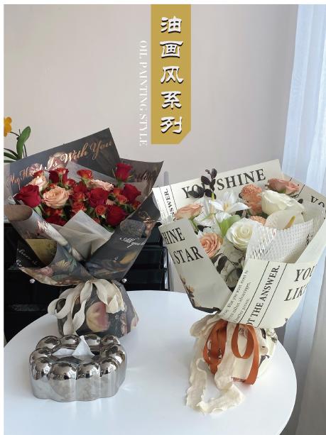 烫金油画风系列（防水木棉纸）10张 商品图3