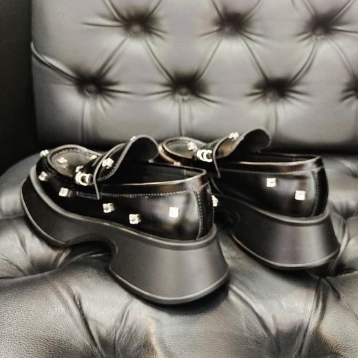 LFGJ  6142  真皮时尚镶钻一脚蹬英伦风厚底乐福鞋 商品图3