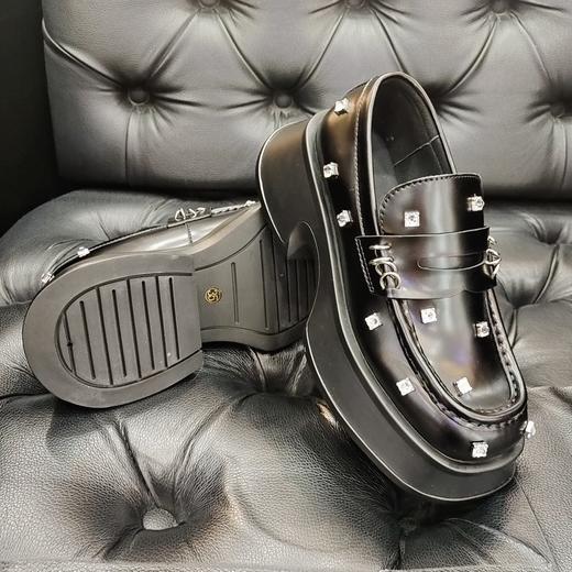 LFGJ  6142  真皮时尚镶钻一脚蹬英伦风厚底乐福鞋 商品图5