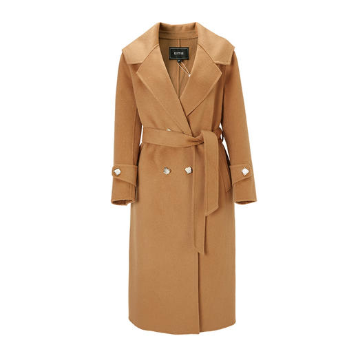 EITIE爱特爱冬季新款女装羊毛长款过膝保暖毛呢外套大衣6814504 商品图5