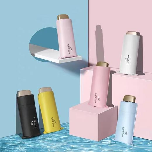 【日用百货】-小巧折叠晴雨两用雨伞黑胶遮阳伞upf50+ 商品图1