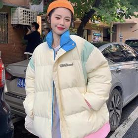 YHSS66170 时尚气质宽松立领长袖加厚面包服外套