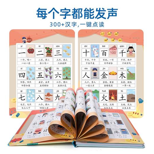 (仓发) 会说话的看图识字大王点读发声书 宝宝婴幼儿童学前早教启蒙有声绘本故事书汉字拼音识字卡片读物/69218245508206921824550820 商品图3