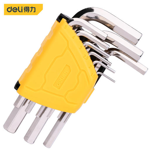 得力DL230009标准平头内六角组套(黄) 商品图0