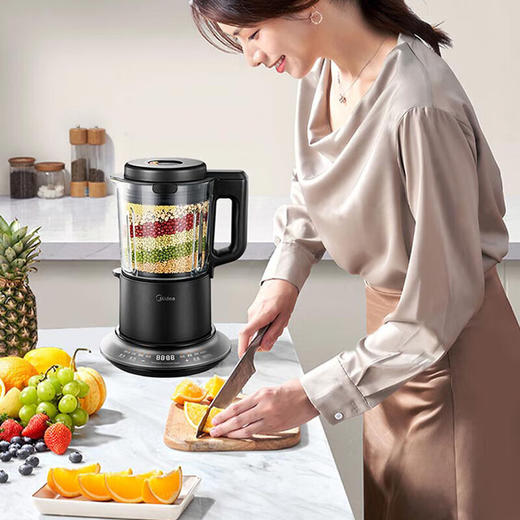 美的（Midea）破壁机豆浆机免手洗家用多功能轻薄便携式搅拌机智能预约一键清洗大功率榨汁料理机辅食机 PT52 商品图4