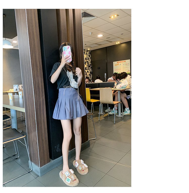 新款毛毛拖鞋女