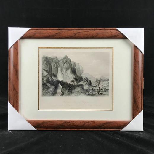 19世纪中华帝国古老风光建筑与社会版画 带装裱 12款可选（O系列） 商品图7