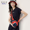 ELLE Active新款撞色LOGO轻便小圆包时尚单肩包斜挎包 商品缩略图0