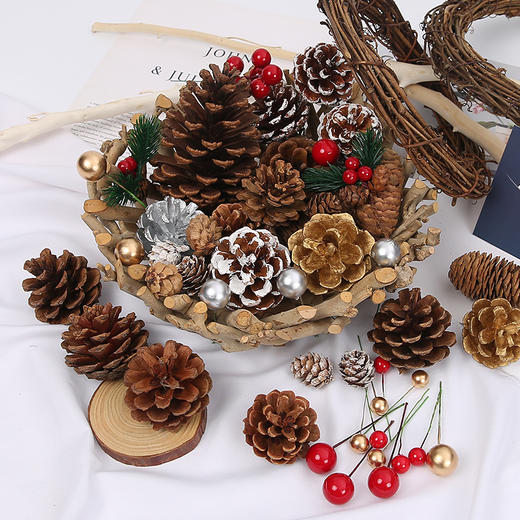 【圣诞饰品】花衣裳圣诞松果 商品图5