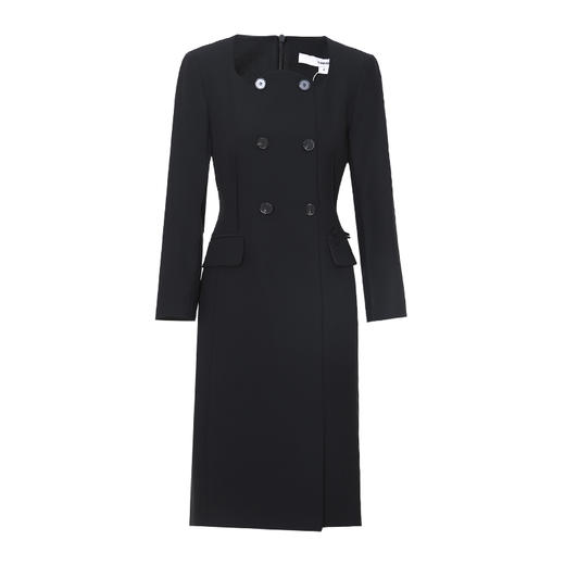 VIMAGE纬漫纪秋季新款V领气质大方显瘦长裙连衣裙V1807442 商品图5