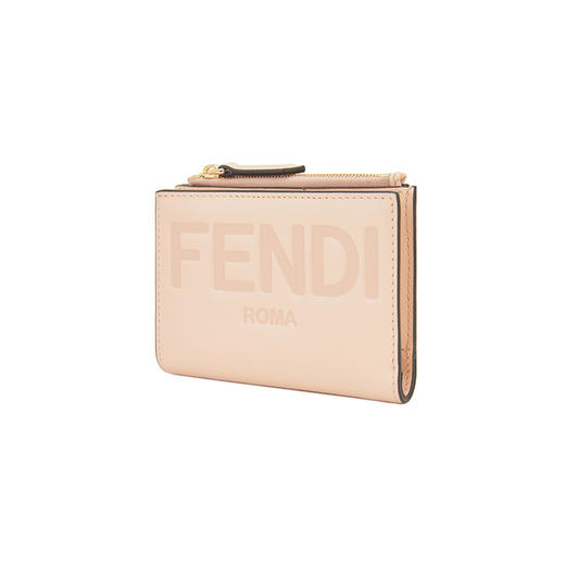 FENDI 芬迪 女士米色牛皮Fendi Roma压纹双折钱包 8M0447 AAYZ 商品图1